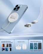 Picture of Magnetic Wireless Fast Charger for iPhone 17–12 & AirPods, MagSafe Charging Pad with LED & Dual Ports