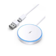 Picture of Magnetic Wireless Fast Charger for iPhone 17–12 & AirPods, MagSafe Charging Pad with LED & Dual Ports