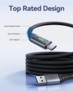 Picture of INIU 2m USB-C Fast Charging Cable, Braided USB-A to USB-C for iPhone 17–15, Samsung S25 S24, Pixel & iPad