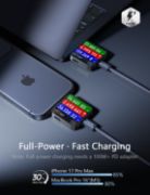 Picture of LISEN 240W USB-C to USB-C Cable 2-Pack 2m Fast Charging Nylon Type C Cable for iPhone 17–15, MacBook, Samsung S25