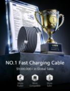 Picture of LISEN 240W USB-C to USB-C Cable 2-Pack 2m Fast Charging Nylon Type C Cable for iPhone 17–15, MacBook, Samsung S25