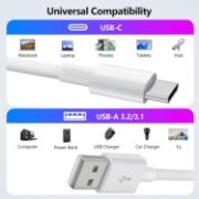 Picture of 2-Pack 1.8M USB-A to USB-C Charger Cable for iPhone 17/16/15 Pro Max, AirPods, iPad & More