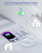Picture of Aioneus 2M MFi Certified Lightning Cable Fast Charging iPhone Charger Nylon USB Cable for iPhone 14–5 & iPad
