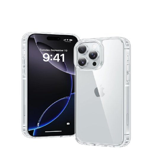 Picture of Clear Ultra-Thin Shockproof TPU Case for iPhone 16 Pro, Anti-Yellowing Crystal Transparent Protective Phone Cover