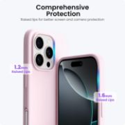 Picture of ORNARTO Slim Liquid Silicone Shockproof Case for iPhone 16 Pro 6.3” Anti-Scratch Soft Gel Cover Chalk Pink