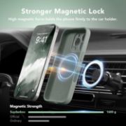 Picture of Magnetic iPhone 16 Pro Case 6.3" MagSafe Silicone Shockproof Full Camera & Screen Protection Calke Green