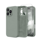 Picture of Magnetic iPhone 16 Pro Case 6.3" MagSafe Silicone Shockproof Full Camera & Screen Protection Calke Green