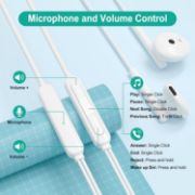 Picture of USB-C Headphones for iPhone 17/16/15, iPad, Samsung Galaxy, Pixel, MacBook, Wired Earbuds with Mic