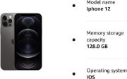Picture of Apple iPhone 12 Pro, 128GB, Graphite (Renewed)