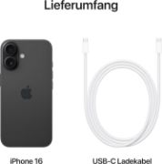 Picture of Apple iPhone 16, 128GB, Black (Renewed)