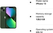 Picture of Apple iPhone 13, 128GB, Green - (Renewed)
