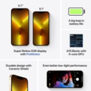 Picture of Apple iPhone 13 Pro, 128GB, Gold (Renewed)