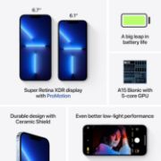 Picture of Apple iPhone 13 Pro, 128GB, Sierra Blue - (Renewed)