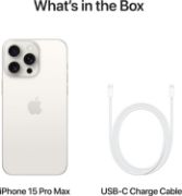 Picture of Apple iPhone 15 Pro Max (256 GB) - White Titanium (Renewed)