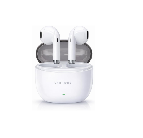 Picture of Ven-Dens  Wireless Bluetooth Earbuds for Honor 400 Series – In-Ear Earphones, Bluetooth 5.4, Touch Control, 3D Stereo Sound, White