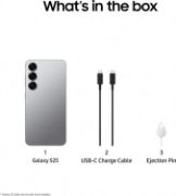 Picture of Samsung Galaxy S25 128GB Silver Shadow, Dual Sim (Single Sim+ e-Sim) UK Version (Renewed)
