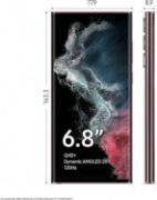 Picture of Samsung Galaxy S22 Ultra 5G S908B/DS 2022 all carriers Dual Sim 128GB Burgundy (Renewed)