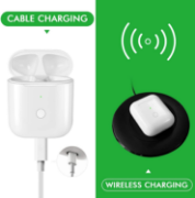 Picture of Charging Case Replacement Compatible with AirPods1 &2  Generation, Wireless AirPods Charger Case |White|